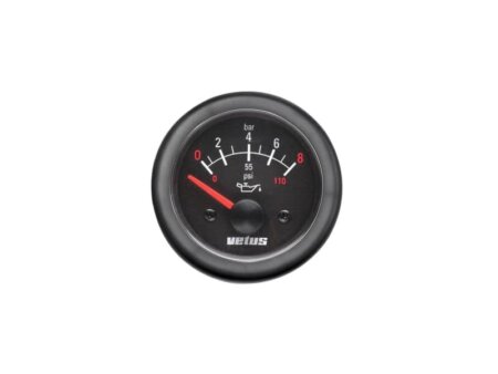 Vetus oliedrukmeter 12V/24V zwart