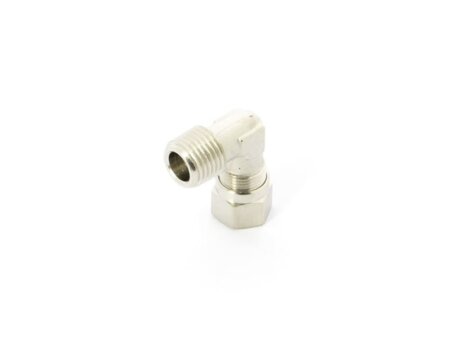 Fitting 90 graden voor Vetus stuurpomp, slang 8 mm