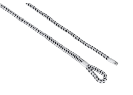 Luxe fenderlijn polyester 12 mm - 2,5 meter wit/zwart (2 stuks)