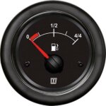 Brandstofmeter Vetus 12/24 V zwart