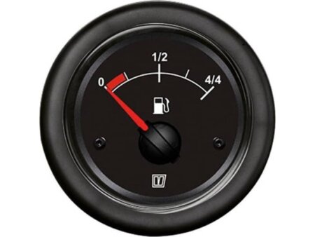 Brandstofmeter Vetus 12/24 V zwart