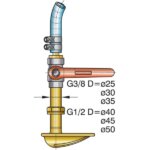 Waterschepset voor 20-30-35 mm schroefas