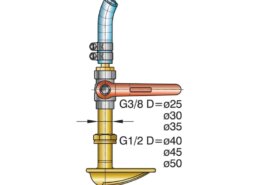 Waterschepset voor 20-30-35 mm schroefas