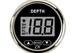 Dieptemeter zwart/chrome inclusief spiegel transducer