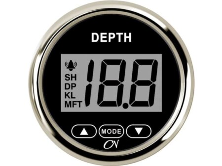 Dieptemeter zwart/chrome inclusief spiegel transducer