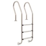 Zwembadladder 3 Treden Roestvrij Staal 304; 120 cm