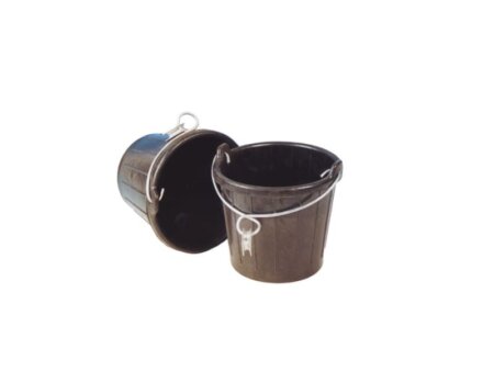 Rubber puts, 7,5l, met gegalvaniseerde beugel en puntkous