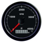 Vetus Toerenteller- urenteller zwart, 4000 toeren