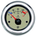 Vetus temperatuurmeter 12/24V creme