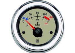 Vetus temperatuurmeter 12/24V creme