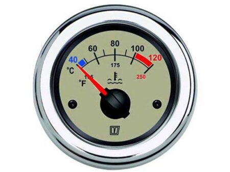 Vetus temperatuurmeter 12/24V creme