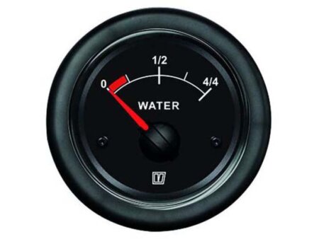 Watermeter Vetus 12/24V zwart