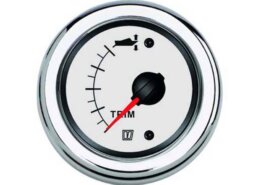Vetus trim meter 12/24 volt, wit