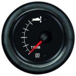 Vetus trim meter 12/24 volt, zwart