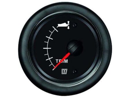 Vetus trim meter 12/24 volt, zwart