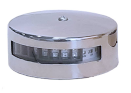 Positielantaarn LED Gepolijst RVS 304 huis; 10-30V; rood 112.5°