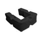 Steigerfender flexibel 100 x 12 x 7 cm, zwart