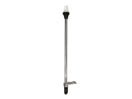 Rondschijnend LED toplicht, 12V / 360º, zwart huis met heldere lens, H=545mm