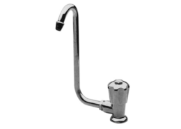 Enkele kraan koud water knop rechts, klapbaar