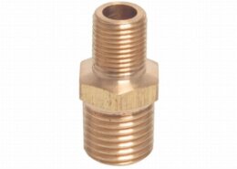 Messing verloopnippel 1" x 1 1/4"
