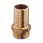 Messing slangtules buitendraad 1/2" x 8 mm