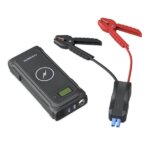 Draagbare powerbank startbooster, Qi-lader, zaklamp