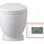 Jabsco Lite Flush elektrisch toilet 12V met bedienpaneel