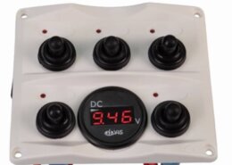 Schakelpaneel antraciet met voltmeter