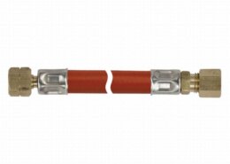 Gasslang 1000 mm, ¼ links binnendraad x 8mm pilaar glad