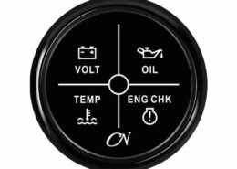 Alarm instrument met 4 LEDS zwart/zwart