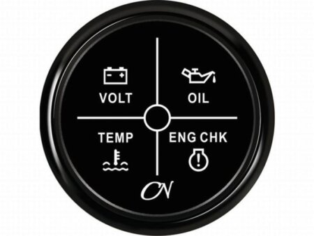 Alarm instrument met 4 LEDS zwart/zwart