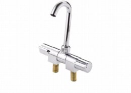 Kraan met draaibare uitloop dubbel chrome
