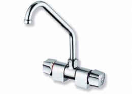 Kraan met draaibare uitloop dubbel chrome