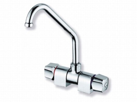 Kraan met draaibare uitloop dubbel chrome