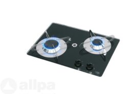 Gaskomfoor met thermische glasplaat 380x280x80 mm twee branders
