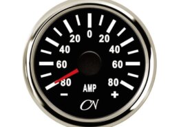 Ampèremeter 80A zwart/chroom CN inclusief shunt