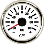 Ampèremeter 80A wit/chroom CN inclusief shunt