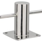 RVS316 Bolder Ø70mm met voetplaat