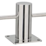RVS316 Bolder Ø76mm met voetplaat
