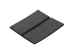 Anti-Slip dekbekleding; zwarte teak met deknaden-look