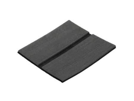 Anti-Slip dekbekleding; zwarte teak met deknaden-look