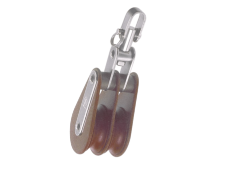 HYE blok 2-schijfs met warteloog, voor touw Ø14mm