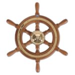 Stazo stuurwiel type 01 teak/messing 55cm