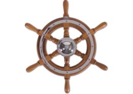 Stazo stuurwiel type 01 teak/chroom 55cm