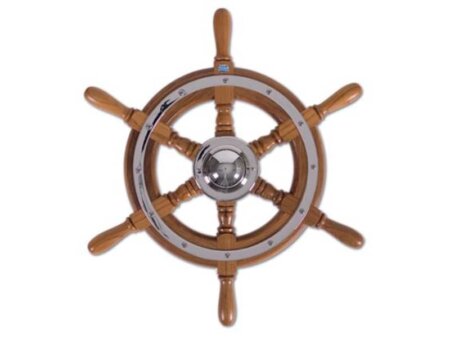 Stazo stuurwiel type 01 teak/chroom 55cm