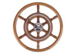 Stazo stuurwiel type 02 mahonie/chroom 60cm