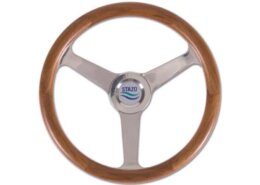 Stazo stuurwiel type 50 teak/rvs 35cm