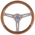 Stazo stuurwiel type 57 teak/rvs 35cm vaste naaf