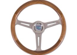 Stazo stuurwiel type 57 teak/rvs 35cm vaste naaf