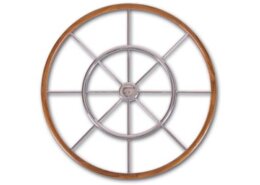 Stazo hoepelstuurwiel type 15 rvs/teak 90cm